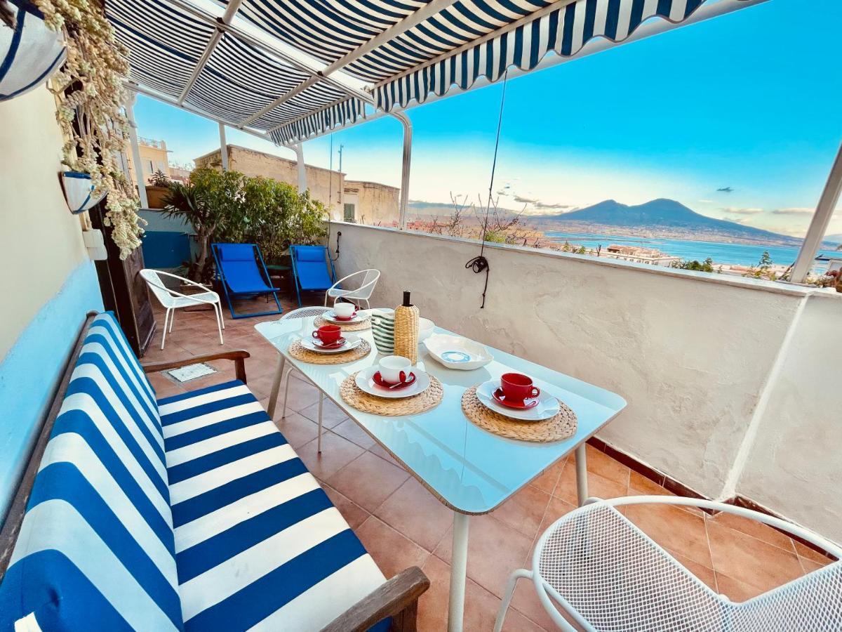 Alma De Templarsf - Stunning Design Home With Sea View And Terrace Napoli Bagian luar foto